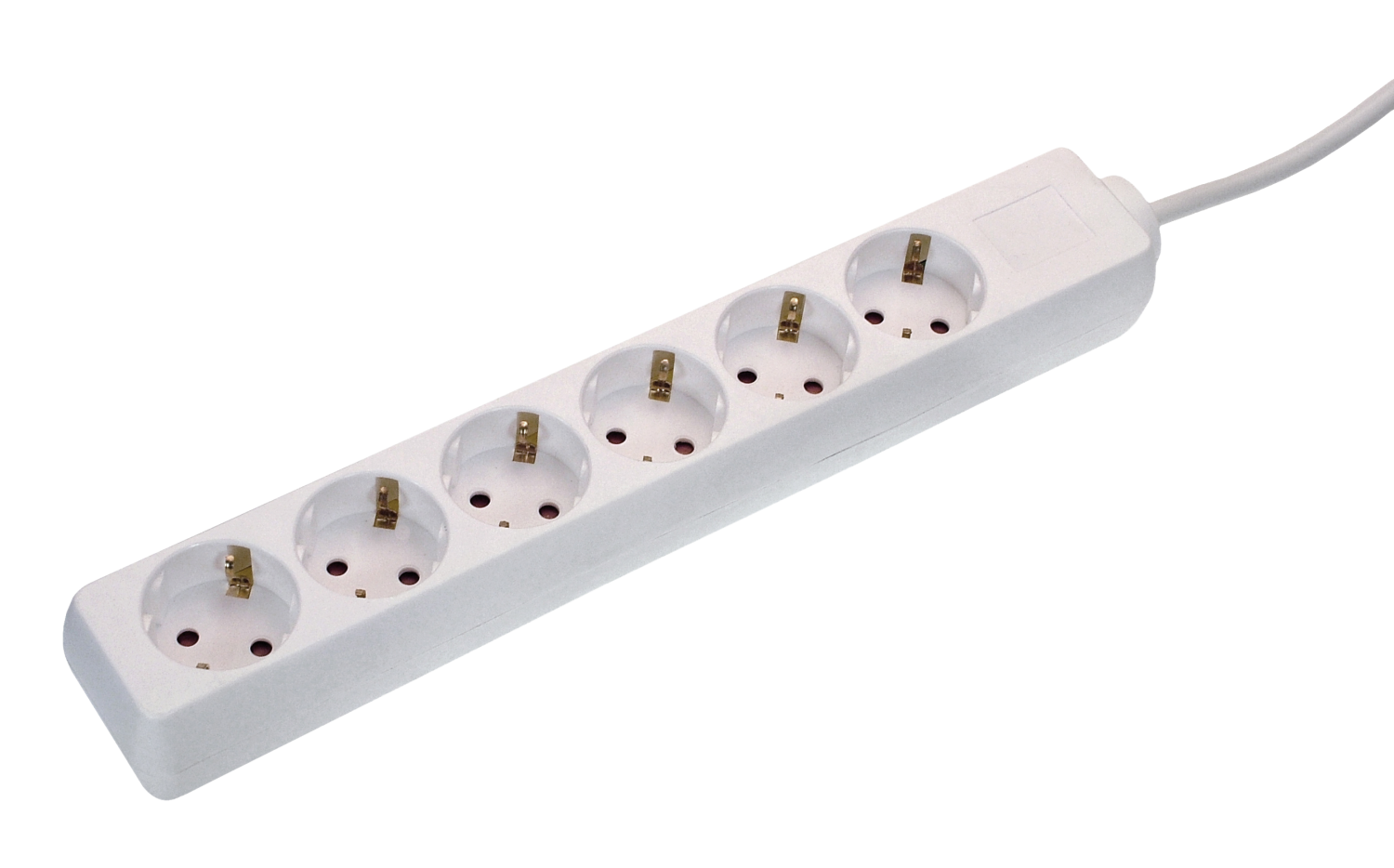 Schwabe Stekkerdoos 6x randaarde kabel H05VV-F 3G1,5 wit 3m