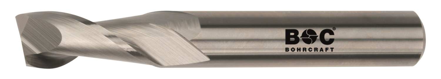 BC PP VHM Spiebaanfrees Z2, kort, Type W 10,0 mm cil. schacht DIN 6535 HA in BC-Verp.