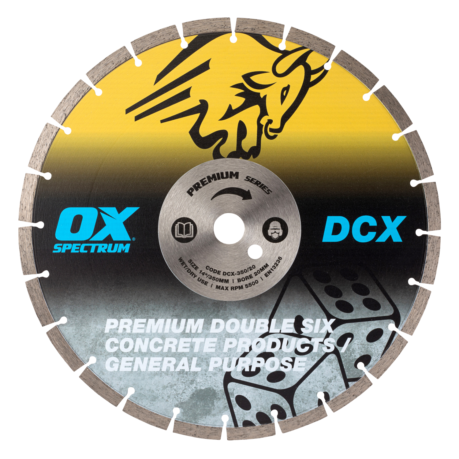 OX Premium Premium Plus Double Six Diamantzaagblad DCX 350mm
