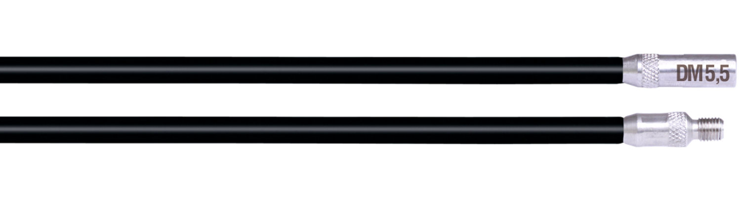 RUNPO Doorvoerstokken zwart 5,5mm 2 x 1m